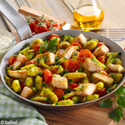 Gnocchi Fisch Pfanne